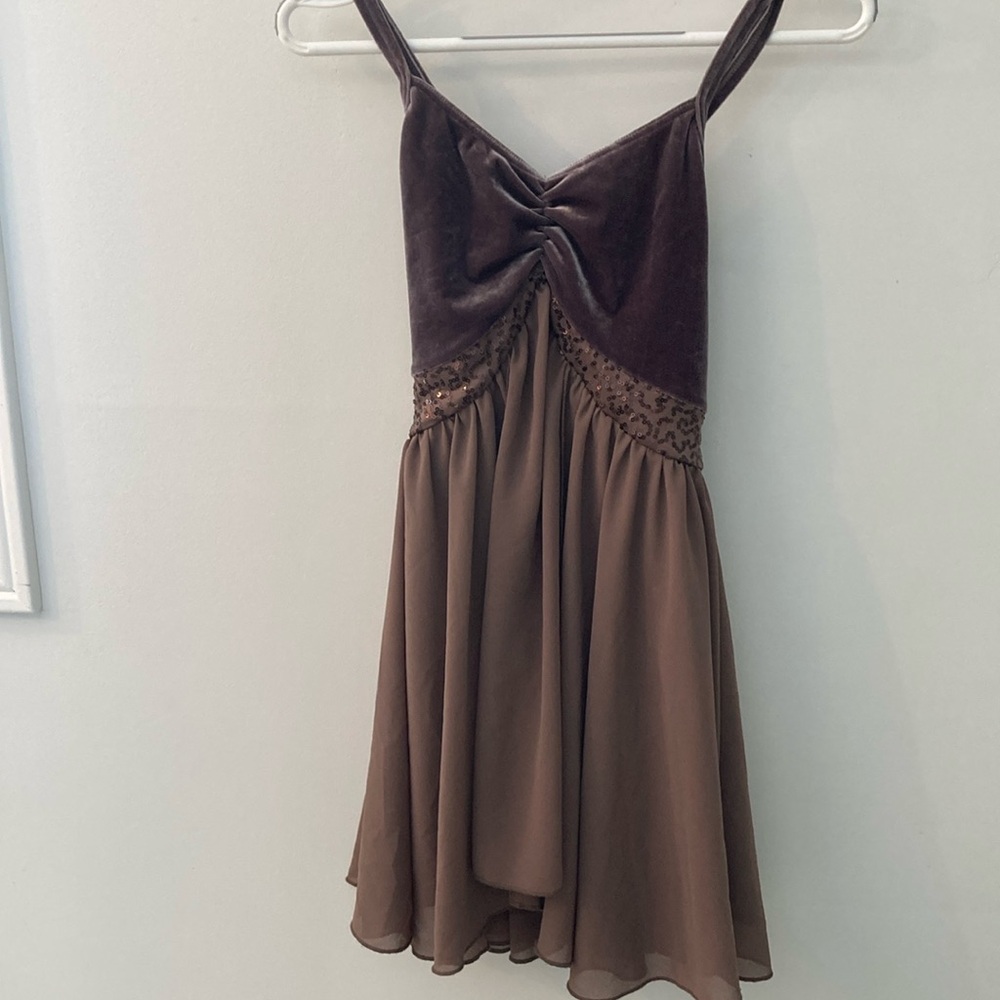 Weissman Brown Velvet Dance Costume